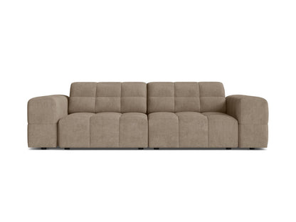 Jennifer — Sofa Dark Beige (Eden 4 Beige) Black Plastic