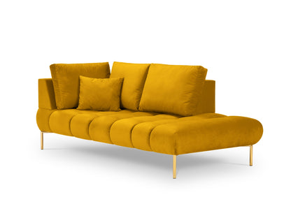 Hastings — Chaise Longue Yellow (Fancy 48) Gold Metal Right