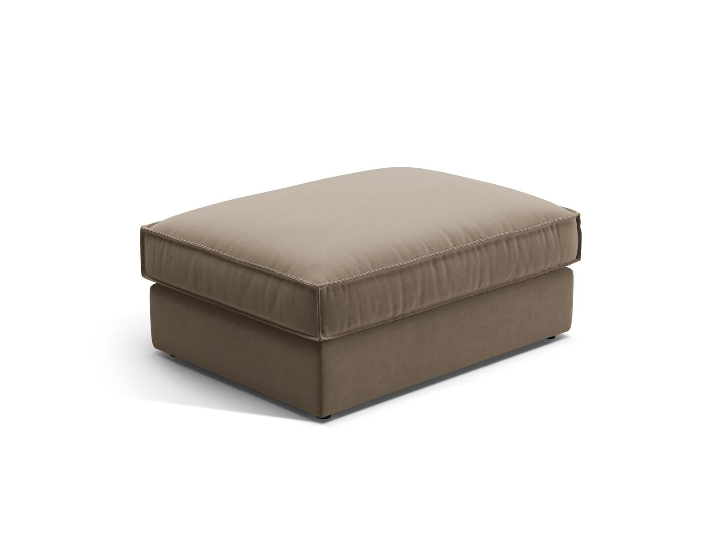Pola — Pouf Grey Brown (Salvador 3) Black Plastic