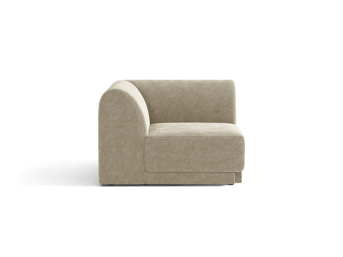 Miley — Modular Sofa Dark Beige (Eden 4 Beige) Black Plastic Unknown