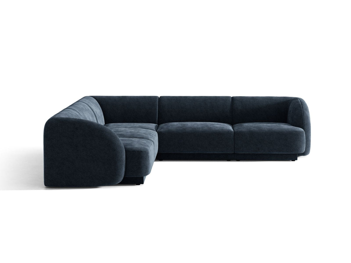 Miley — Corner Sofa Royal Blue (Haga 86) Black Plastic