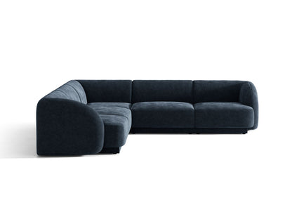 Miley — Corner Sofa Royal Blue (Haga 86) Black Plastic