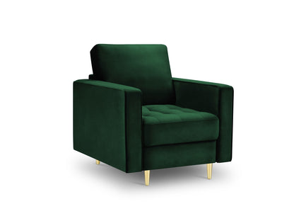 Aspen — Armchair Bottle Green (Salvador 7) Gold Metal