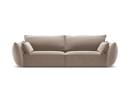Kaelle — Sofa Cappuccino (Bluvel 40) Black Plastic