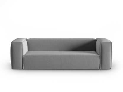 Mackay — Sofa Light Grey (Casino Ash) Black Plastic
