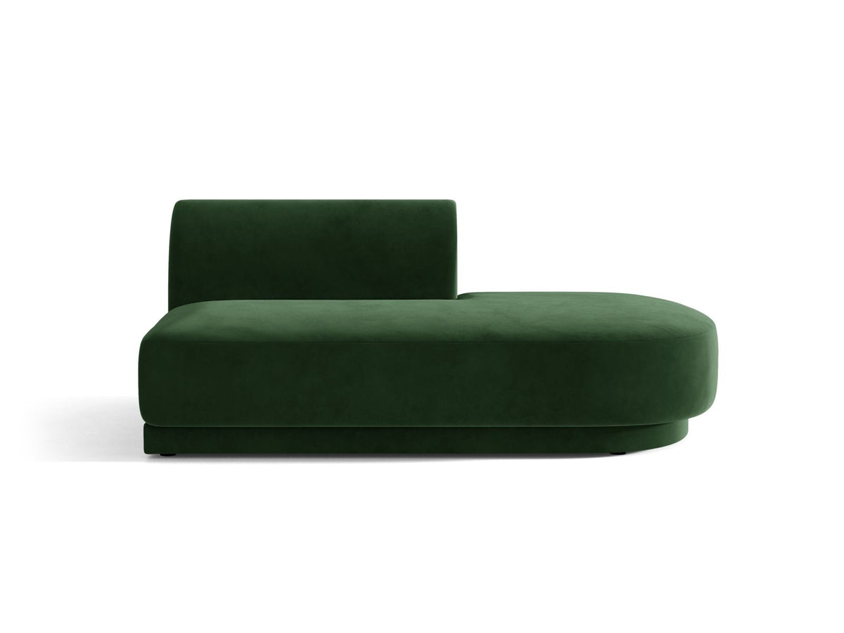Miley — Modular Sofa Bottle Green (Venus 2940) Black Plastic Right