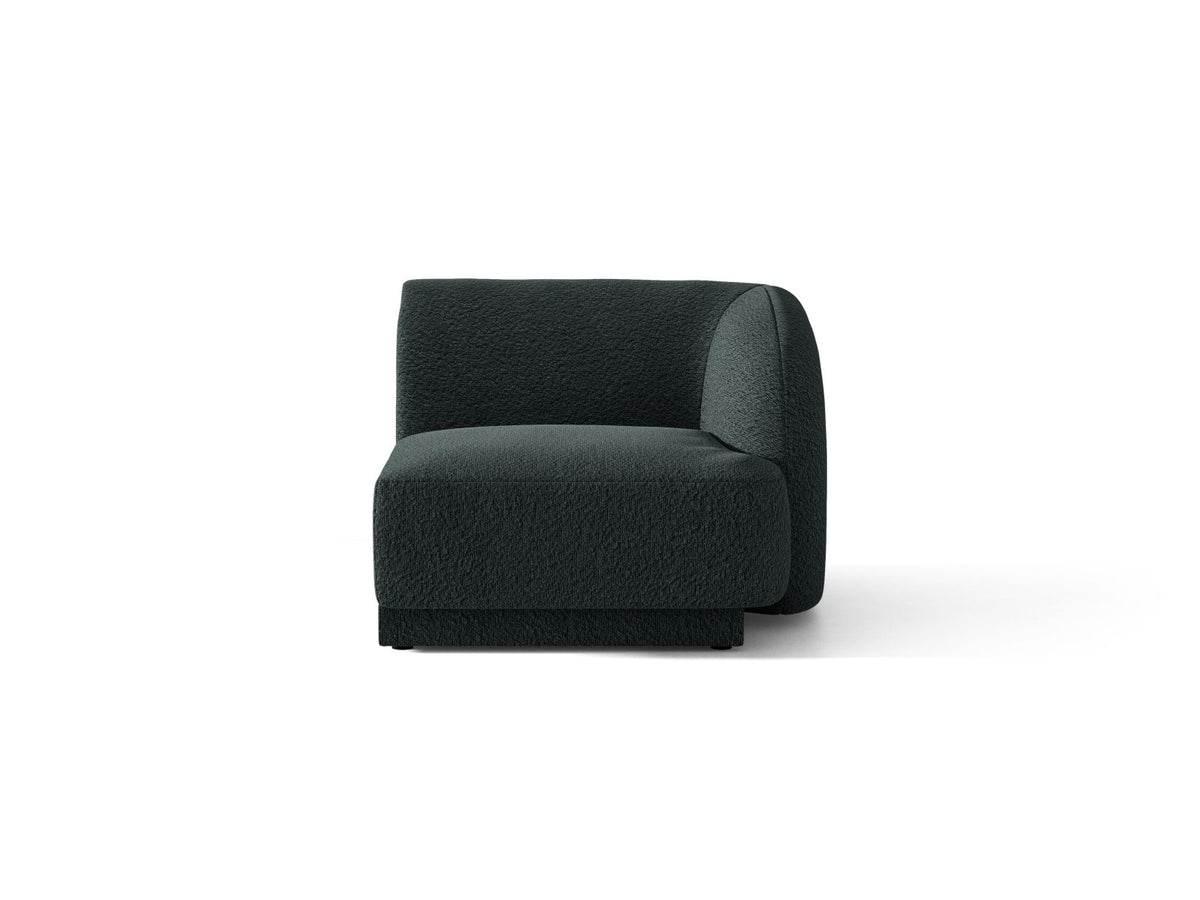 Miley — Modular Sofa Black (Baloo 2082) Black Plastic Right