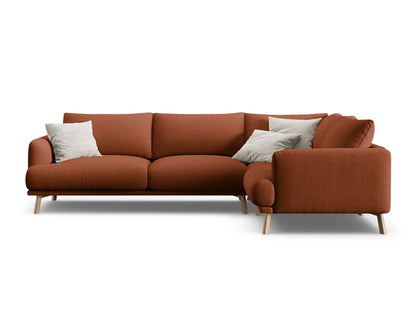 Naomi — Corner Sofa Brick (Liberty 9) Wood
