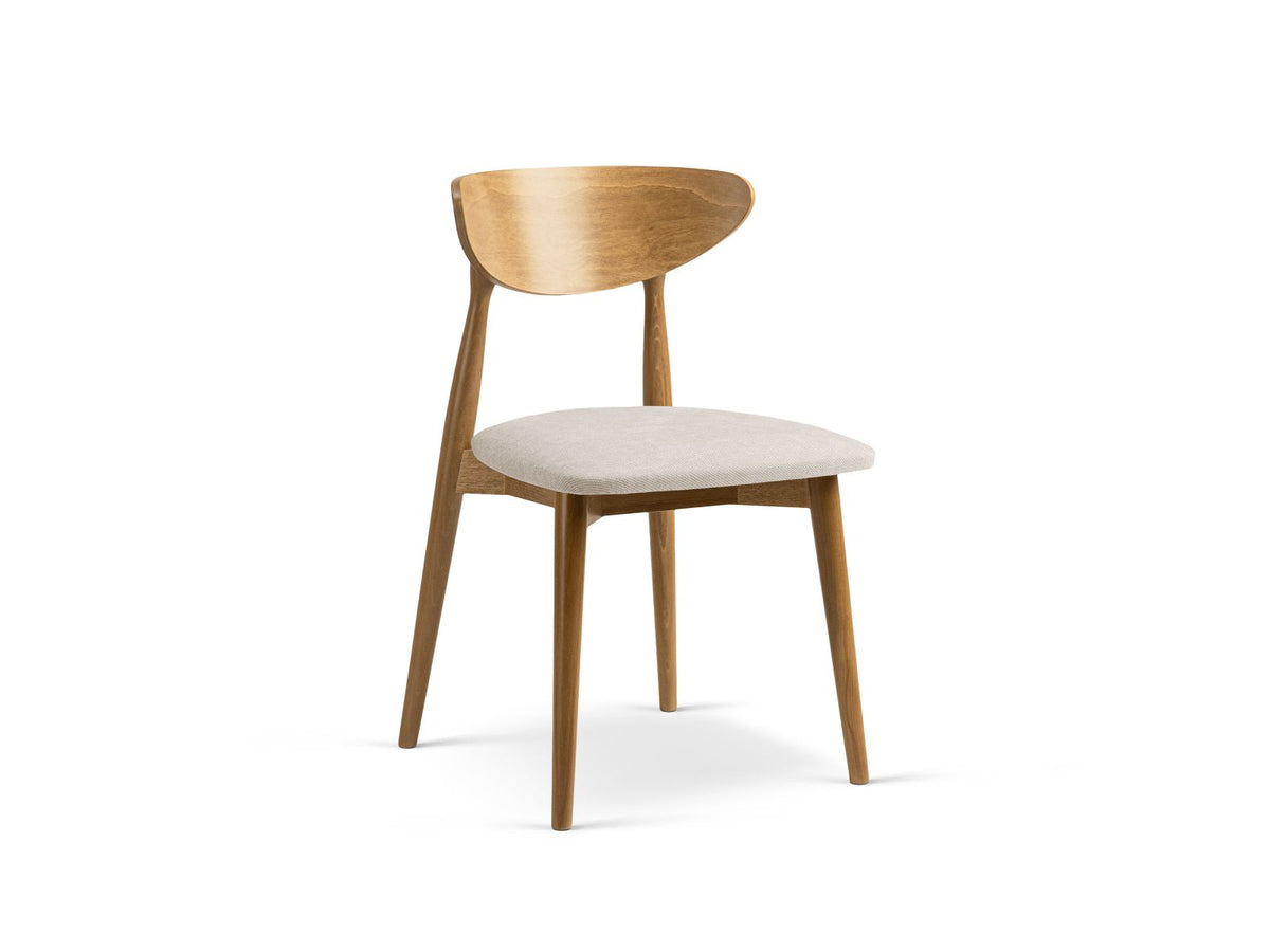 Leon — Kitchen Chair (47.5x48x79 cm) Beige (Rebel 25) American Walnut