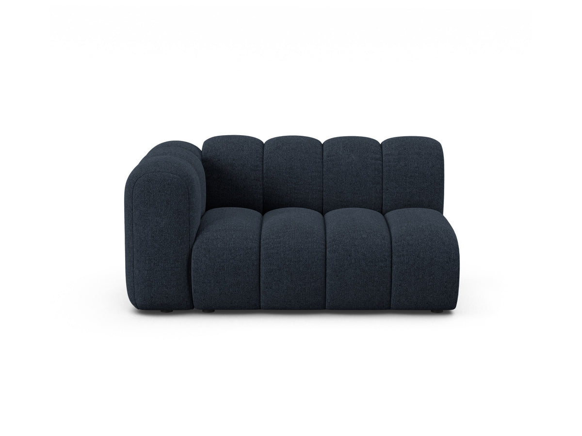 Lupine — Modular Sofa Navy Blue (Eden 16 Deep Blue) Black Plastic Left