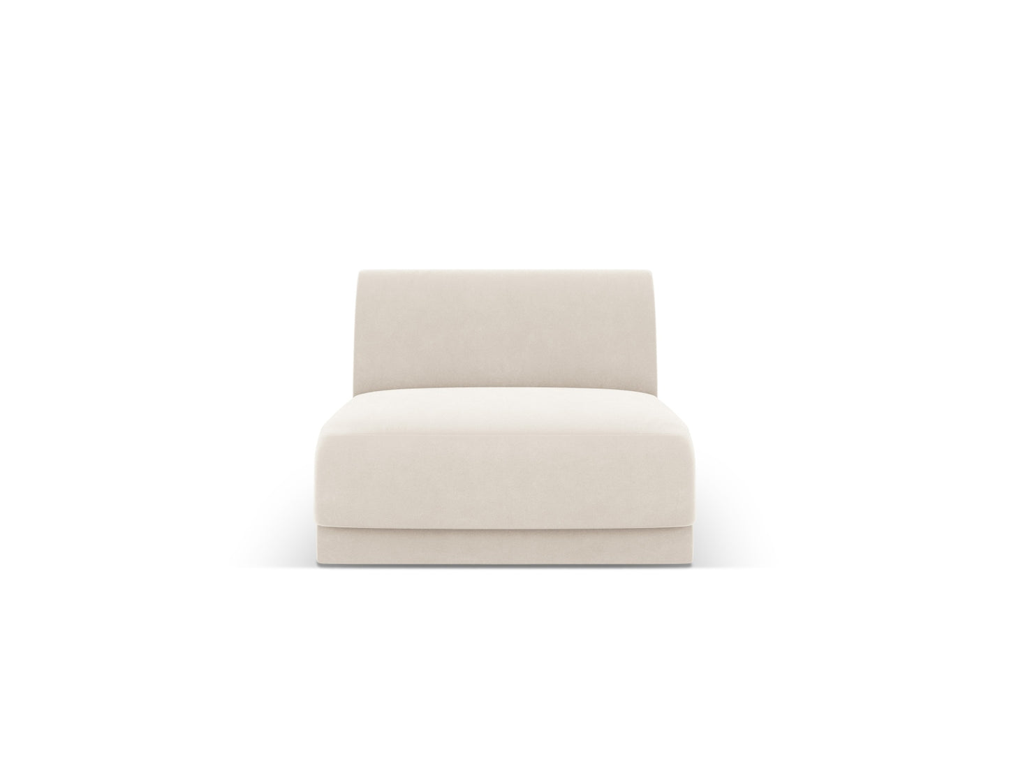 Miley — Modular Sofa Light Beige (Bluvel 22) Black Plastic