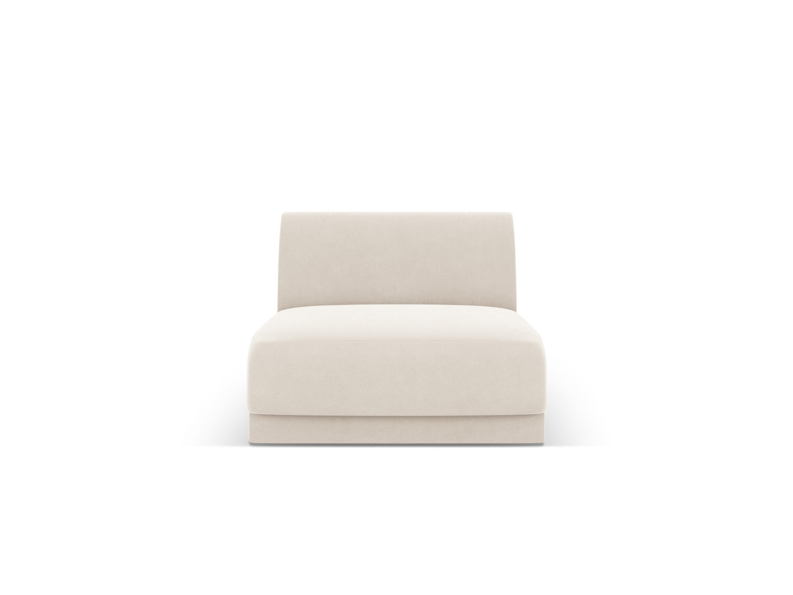 Miley — Modular Sofa Light Beige (Bluvel 22) Black Plastic