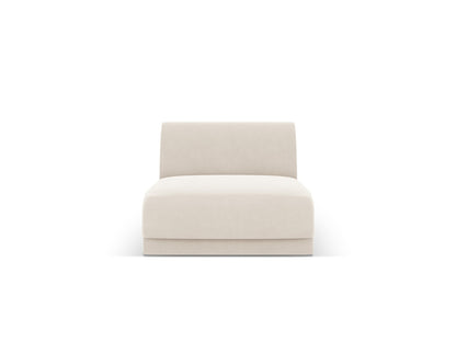 Miley — Modular Sofa Light Beige (Bluvel 22) Black Plastic