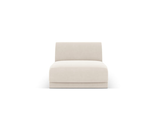 Miley — Modular Sofa Light Beige (Bluvel 22) Black Plastic