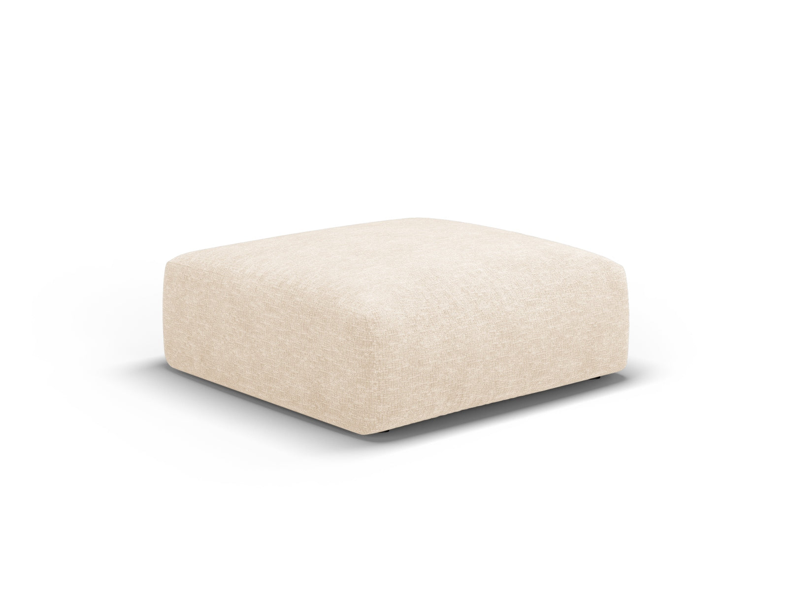 Matera — Pouf Light Beige (Haga 23) Must plastik vasak