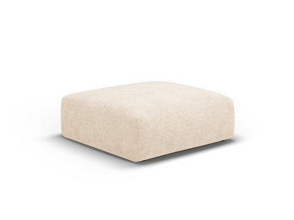Matera — Pouf Light Beige (Haga 23) Black Plastic Left