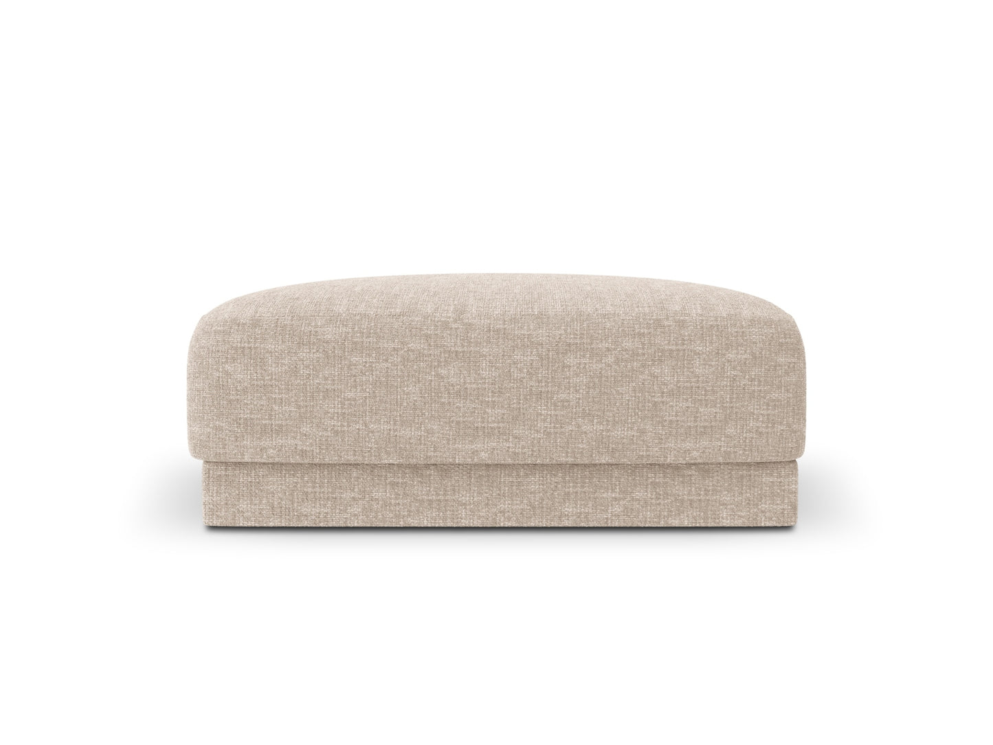 Miley — Pouf Beige (Eden 3 Cream) Black Plastic