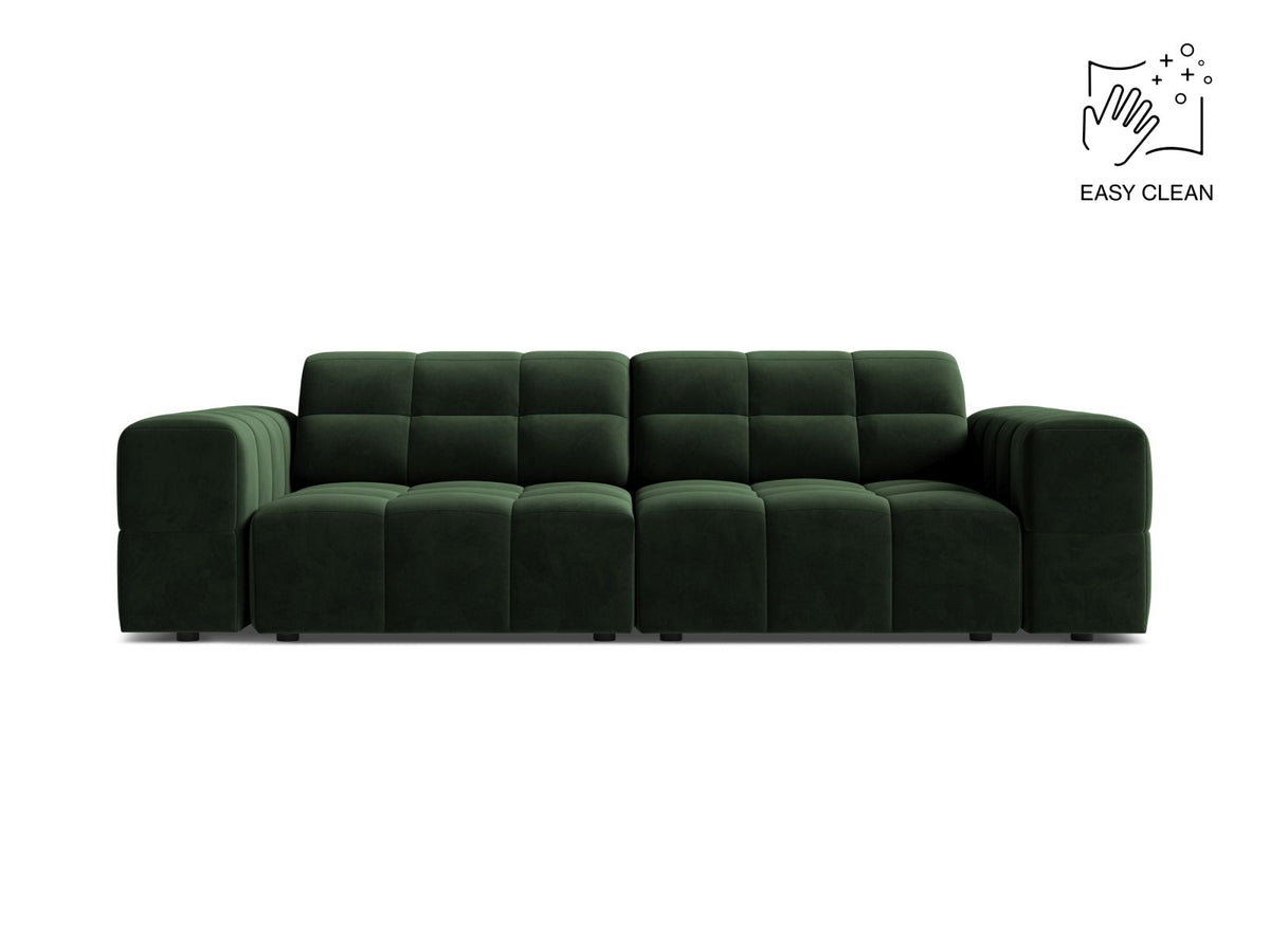 Jennifer — Sofa Bottle Green (Venus 2940) Black Plastic