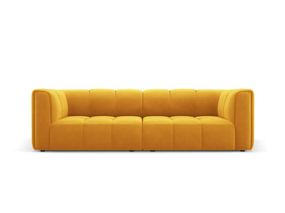 Moritz — Sofa Yellow (Bluvel 68) Black Plastic