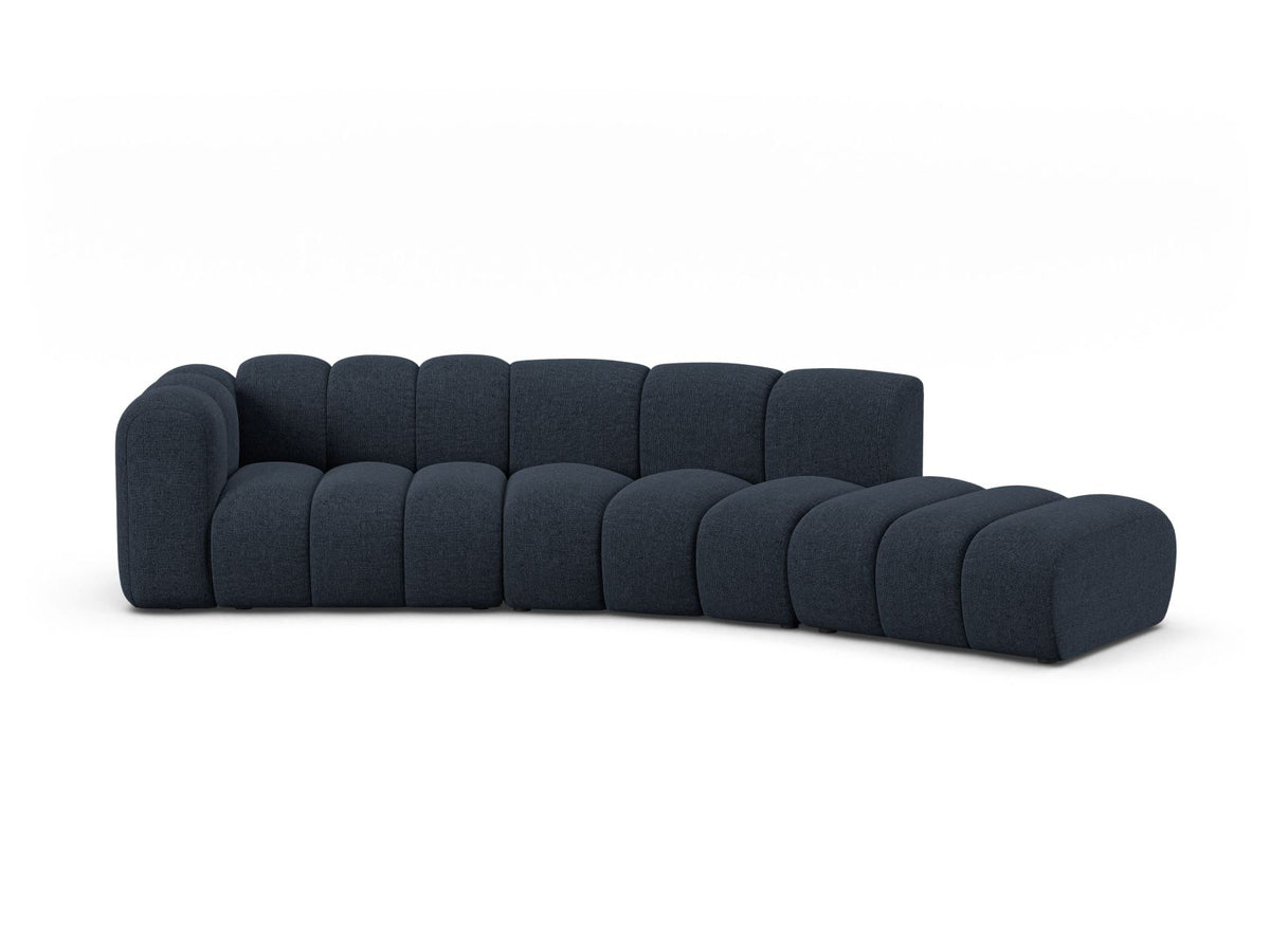 Lupine — Sofa Navy Blue (Eden 16 Deep Blue) Black Plastic Left