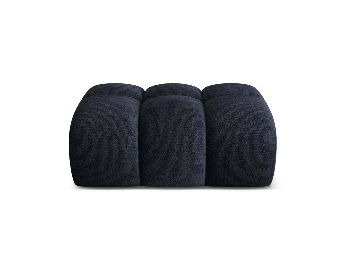 Treno — Pouf Navy Blue (Eden 16 Deep Blue) Black Plastic