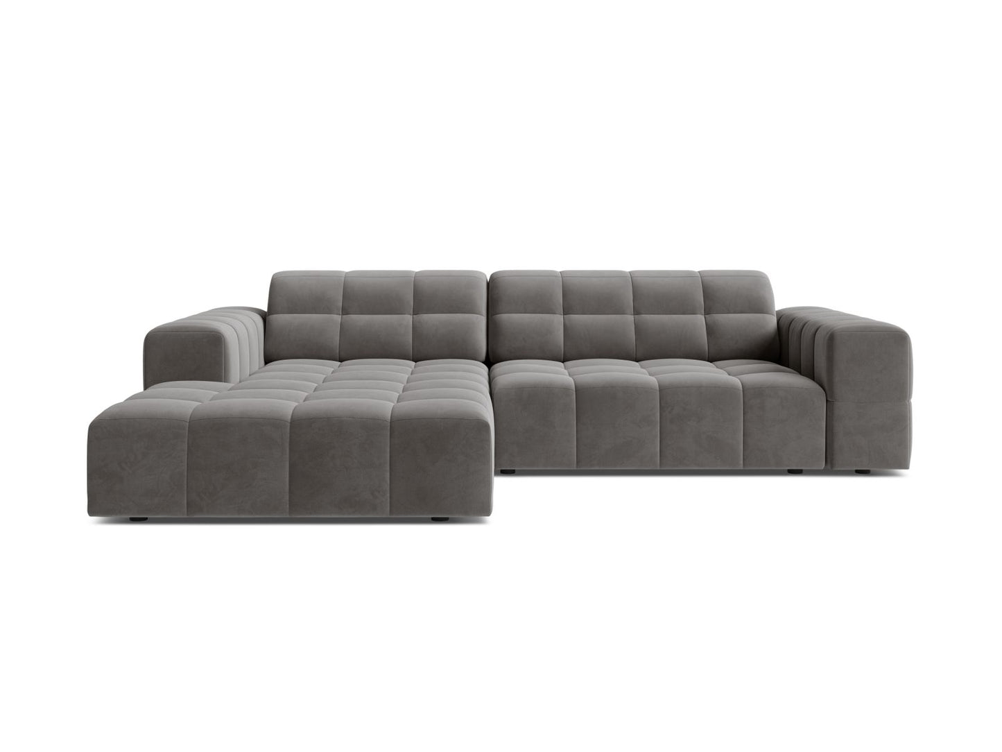 Jennifer — Corner Sofa (234x167x78 cm) Light Grey (Bluvel 13) Left
