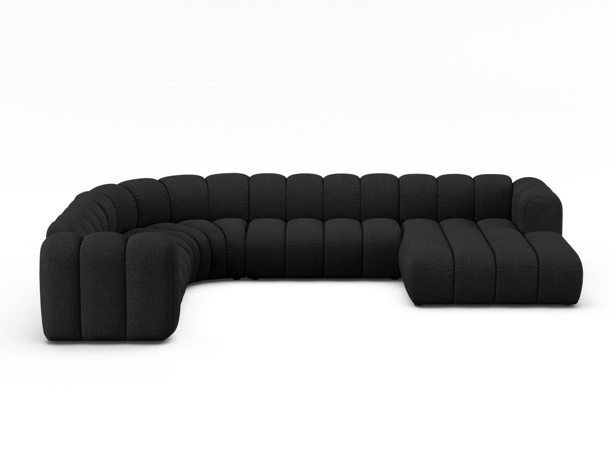 Lupine — Panoramic Sofa Black (Baloo 2082) Black Plastic Left