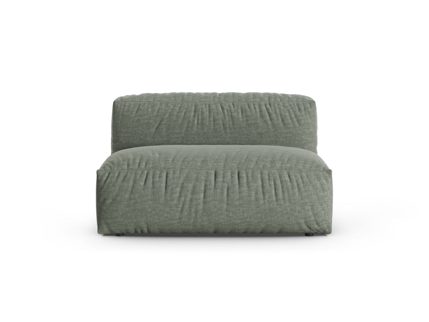 Martina — Modular Sofa Moss Green (Boston Water Green) Black Plastic