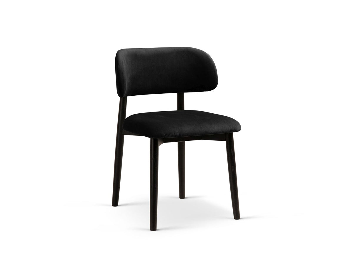 Evan — Kitchen Chair (49.5x51x77 cm) Black (Magic Velvet 2219) Black Beech Wood