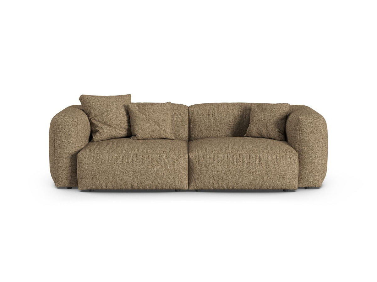 Martina — Sofa Cappuccino (Monet Cappucino) Black Plastic