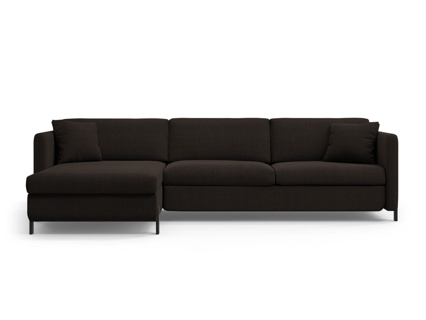 Gloria — Corner Sofa (286x170x88 cm) Dark Grey (Bjorn 16) Left