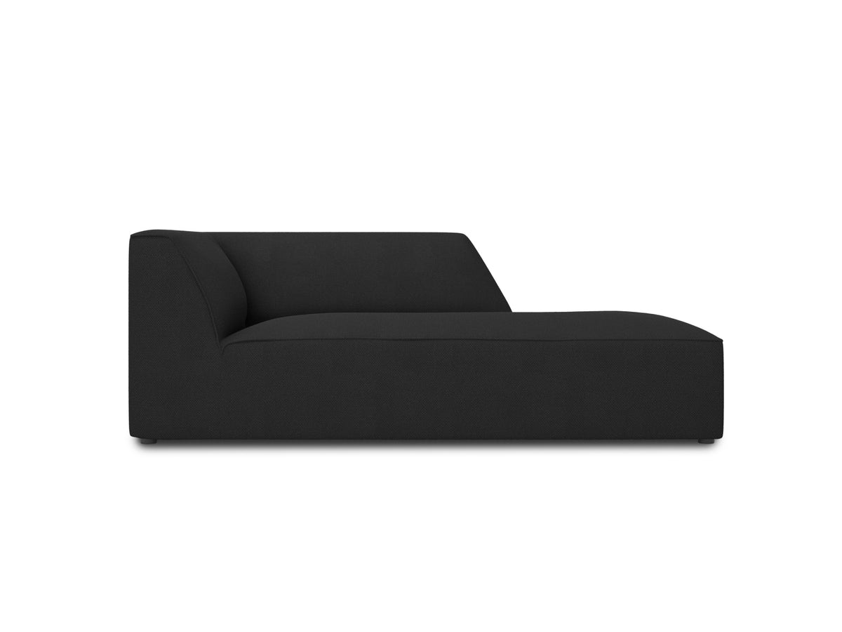 Ruby — Chaise Longue Black (Ottawa 12) Black Plastic Right