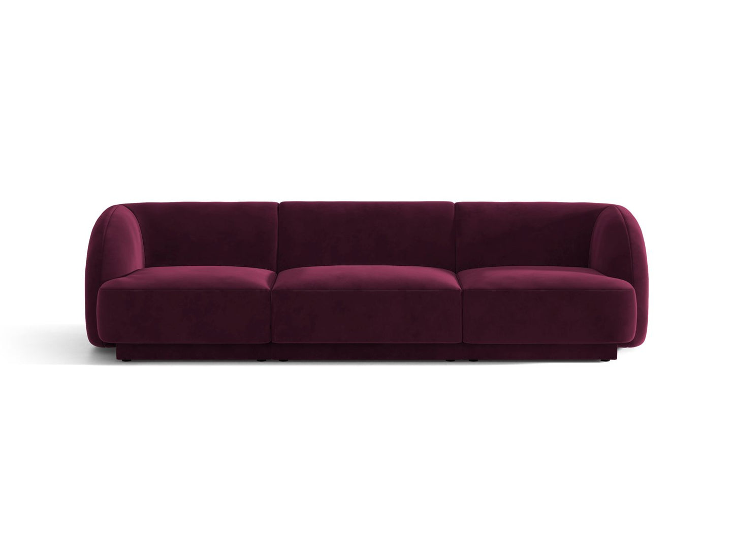 Miley — Sofa Burgundy (Venus 2932) Black Plastic