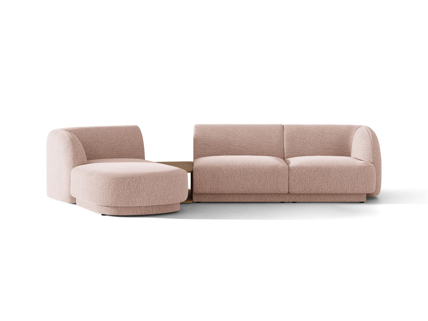 Miley — Sofa Powder Pink (Baloo 2072) Black Plastic Left