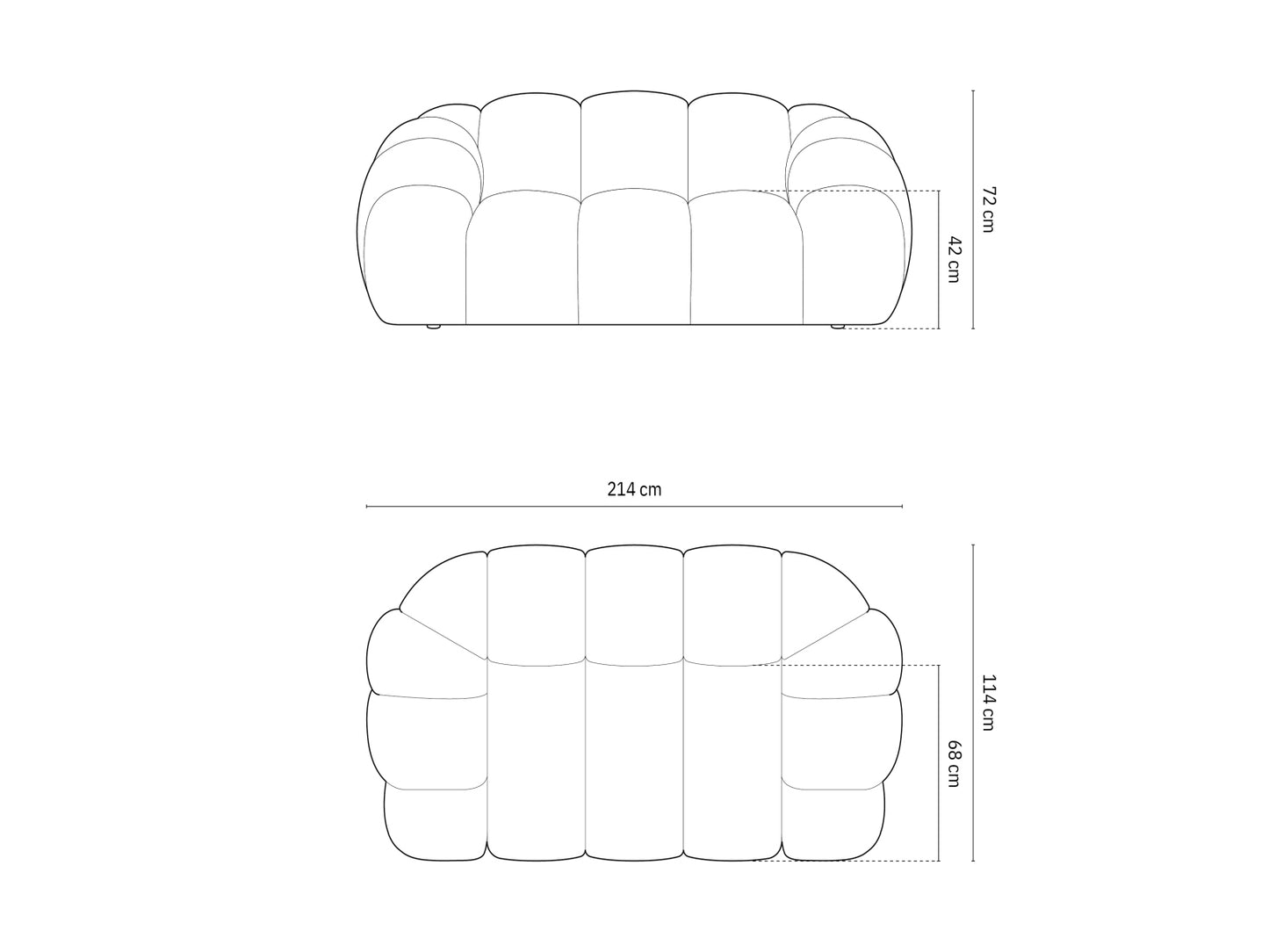 Diana — diivan (214,0 x 114,0 x 72,0 cm)