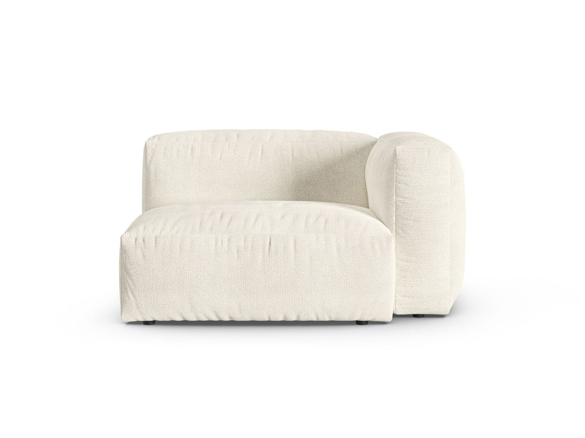 Martina — Modular Sofa Ivory (Monet Nata) Black Plastic Right