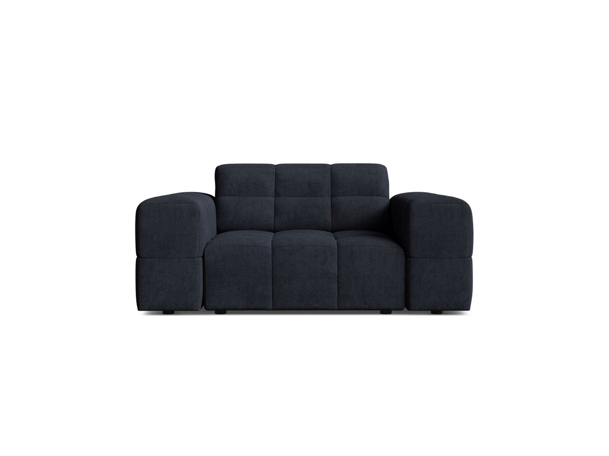 Jennifer — Armchair Navy Blue (Eden 16 Deep Blue) Black Plastic