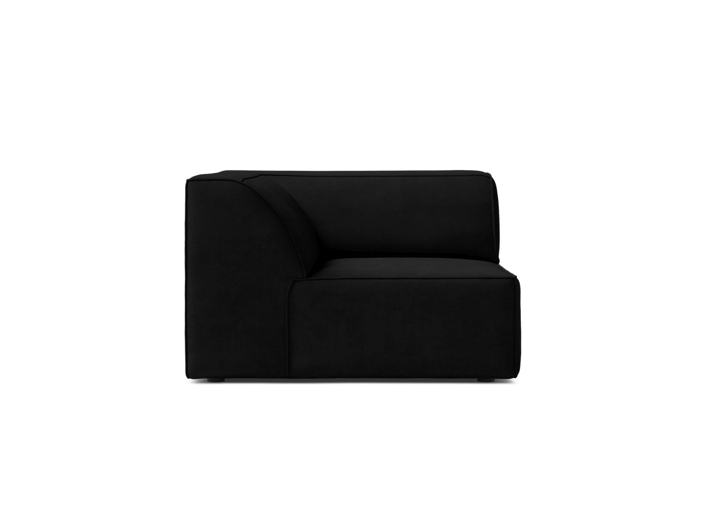 Jodie — Modular Sofa Black (Bluvel 19) Black Plastic