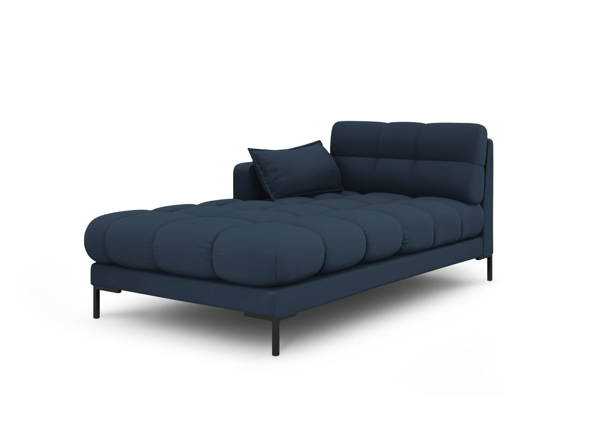Mamaia — Chaise Longue Blue (Neve 77) Black Metal Left