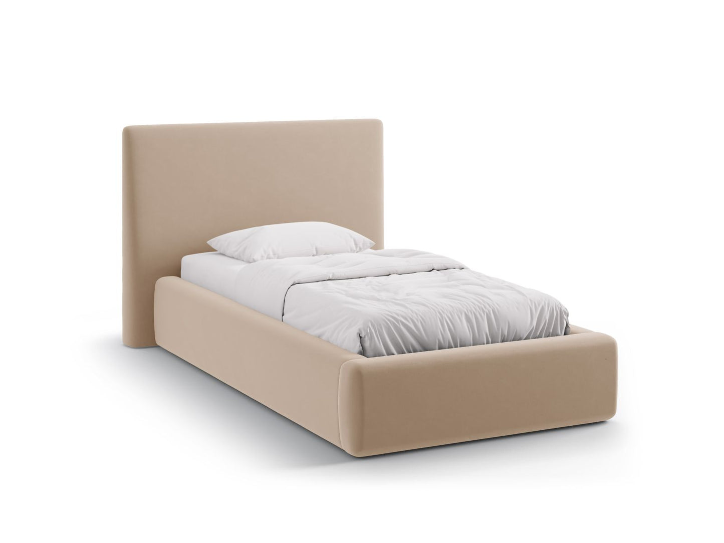 Asti — Voodi Almond Beige (Magic Velvet 2282) Must plastik