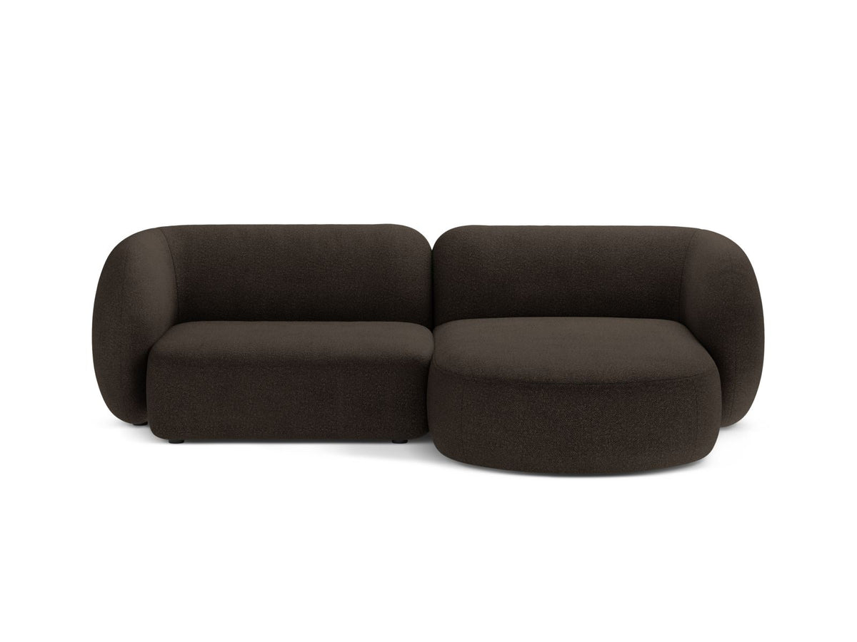 Kate — Corner Sofa Brown (Baloo 2081) Black Plastic Right