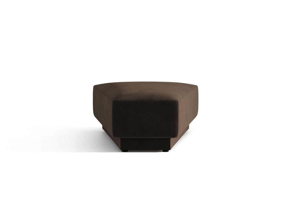 Miley — Pouf Dark Brown (Bluvel 48) Black Plastic
