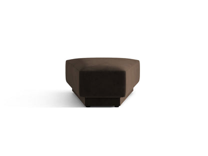 Miley — Pouf Dark Brown (Bluvel 48) Black Plastic