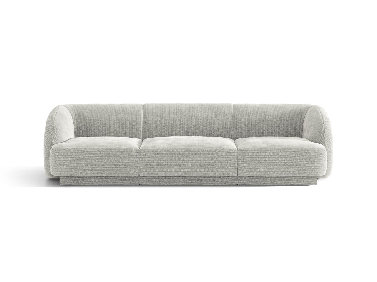 Miley — Sofa Silver (Eden 17 Silver) Black Plastic