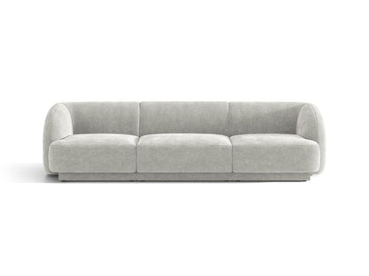 Miley — Sofa Silver (Eden 17 Silver) Black Plastic