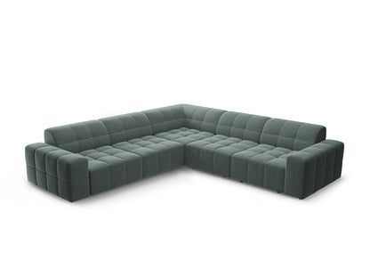 Chicago — Corner Sofa Petrol (Haga 78) Black Plastic