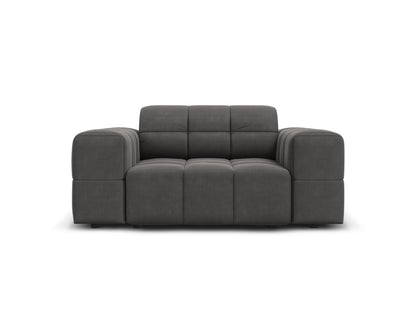 Chicago — Armchair Grey (Bluvel 14) Black Plastic