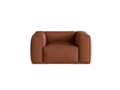 Aveiro — Armchair Brick (Liberty 9) Black Plastic
