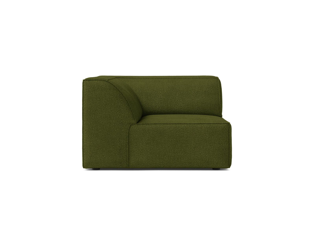 Jodie — Modular Sofa Dark Olive Green (Baloo 2090) Black Plastic