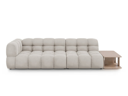 Sky — Sofa Light Beige (Casino Pearl) Black Plastic Right